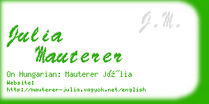 julia mauterer business card